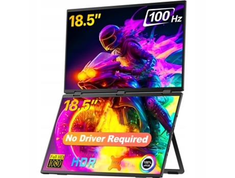 Monitor Portátil Uperfect Delta 18.5 100Hz, Dual Dobrável 300cd/m²