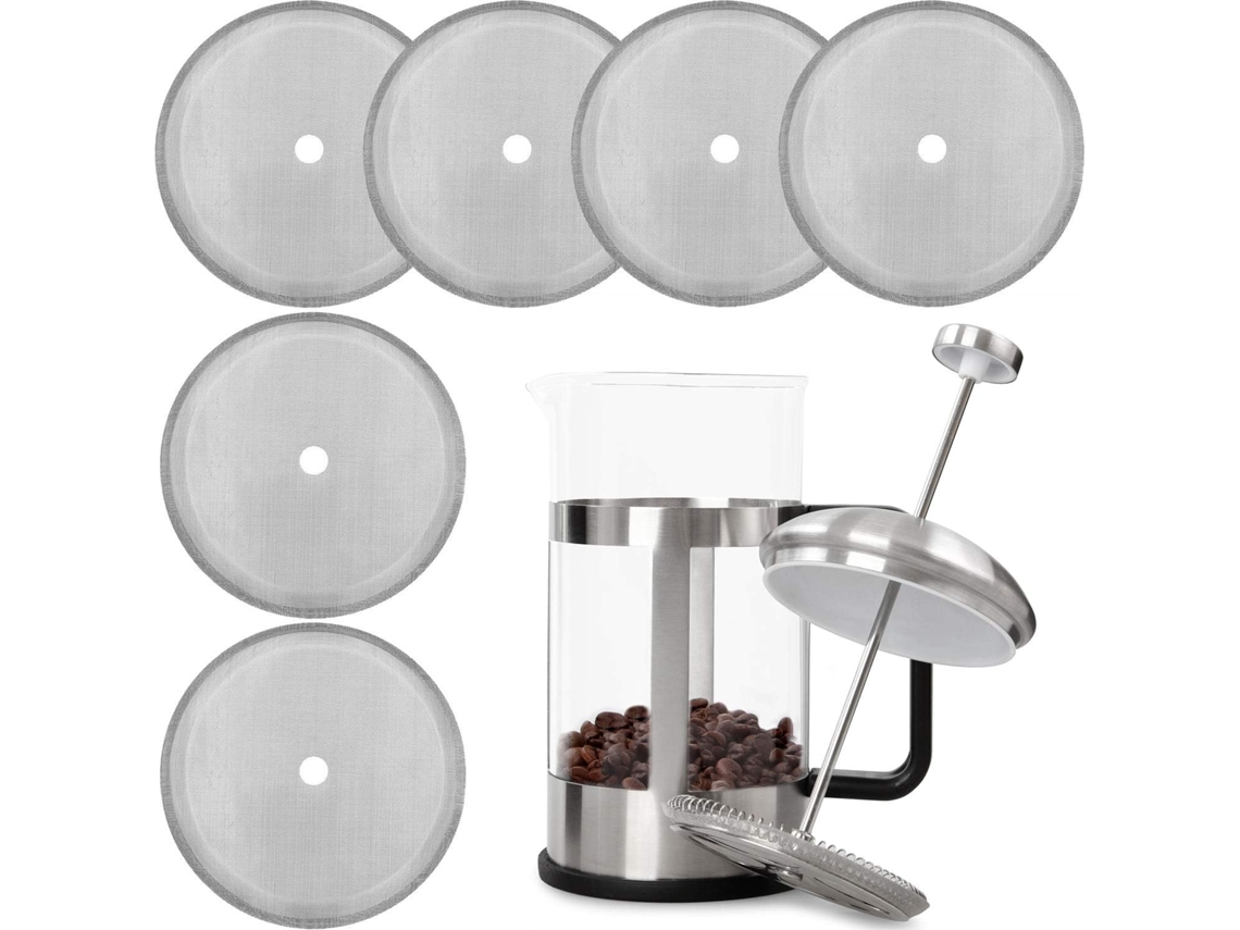 Filtro De Reposição Para Café Prensado, 10 Cm (4 Polegadas), Reutilizável