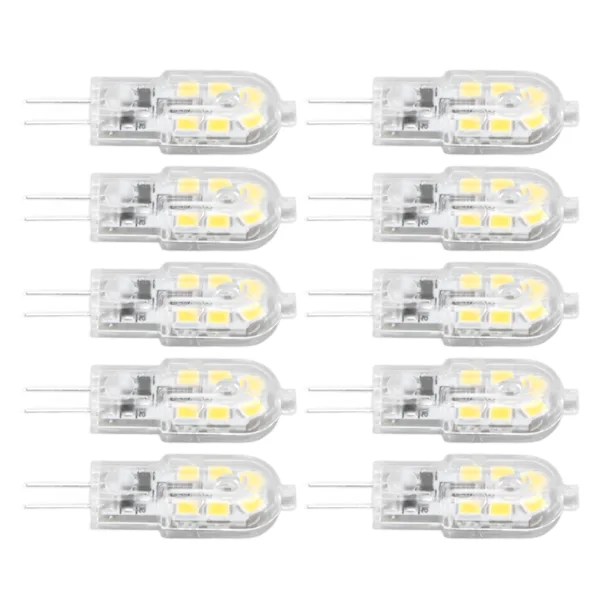 Lâmpada Led, 10 Unidades, Base G4, 12v, 2700k, Intensidade Regulável, Para Uso Residencial, Comercial Ou Substituição De Fontes Convencionais