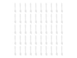 50pcs Espátulas De Máscara Brancas Laváveis Spatula Colher Cosmética Para Creme De Olhos Manicure