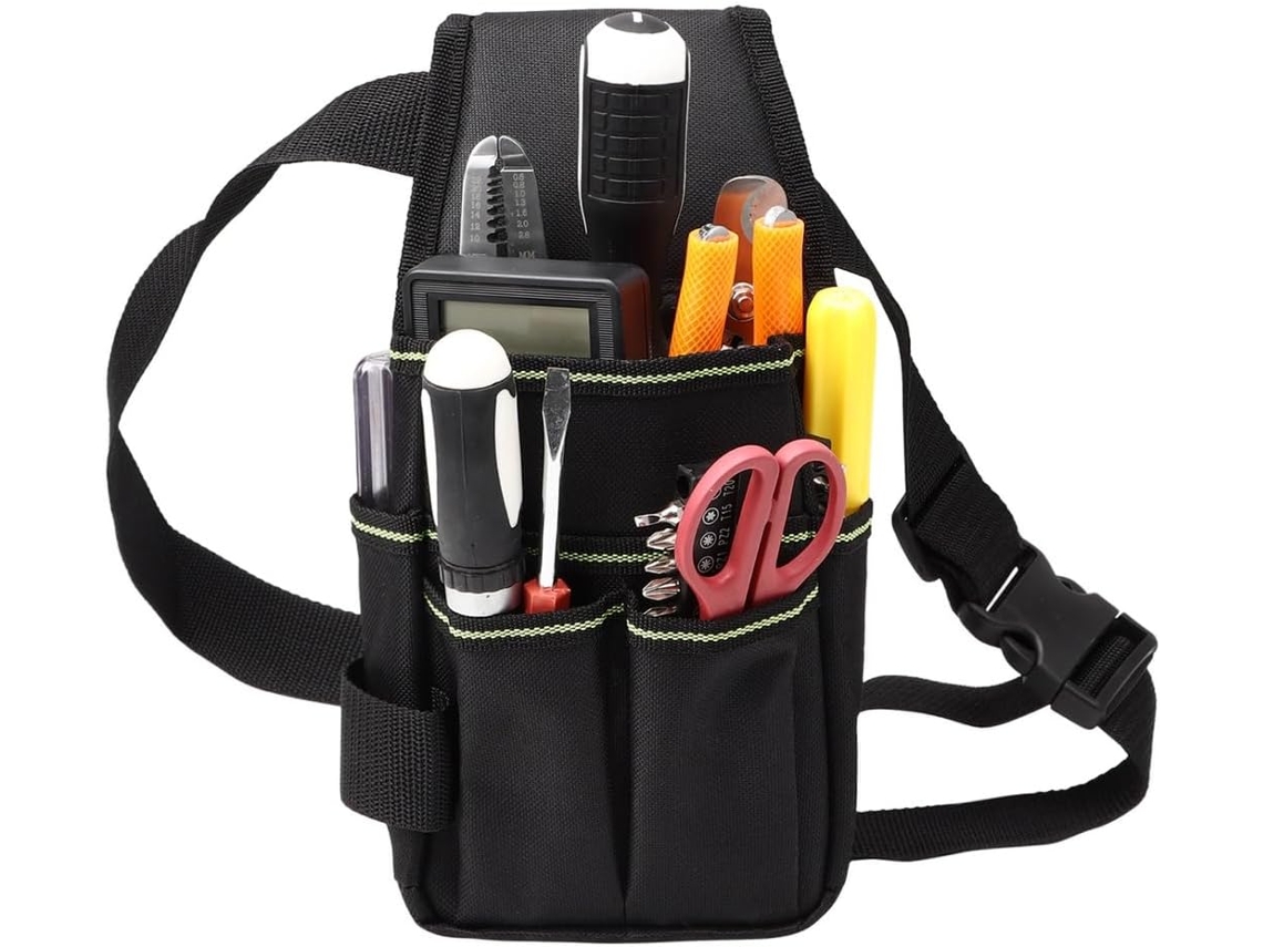 Bolsa De Ferramentas Bolso, Porta Ferramentas Com Vários Bolsos E Cinto Ajustável, Organizador Resistente Para