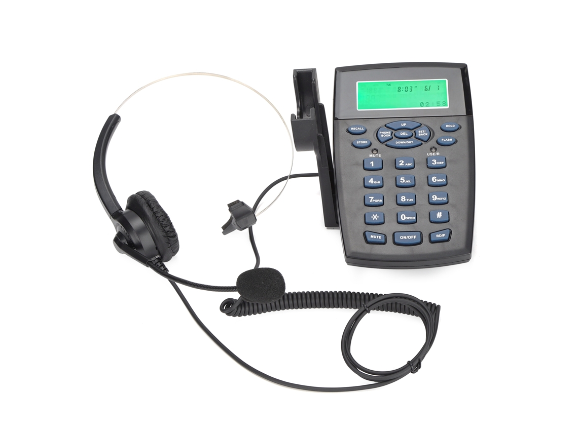 Aetheria fone de Ouvido Telefônico com Fio para Centro de Chamadas, Microfone Omnidirecional, Office/home