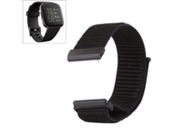Bracelete de Smartwatch para Fitbit Versa / Versa 2 de nylon com fecho de velcro (preto)