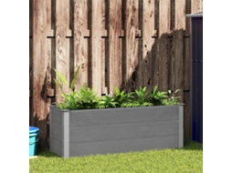 Vidaxl Canteiro Elevado Para Jardim Wpc 150x50x54 Cm Cinzento