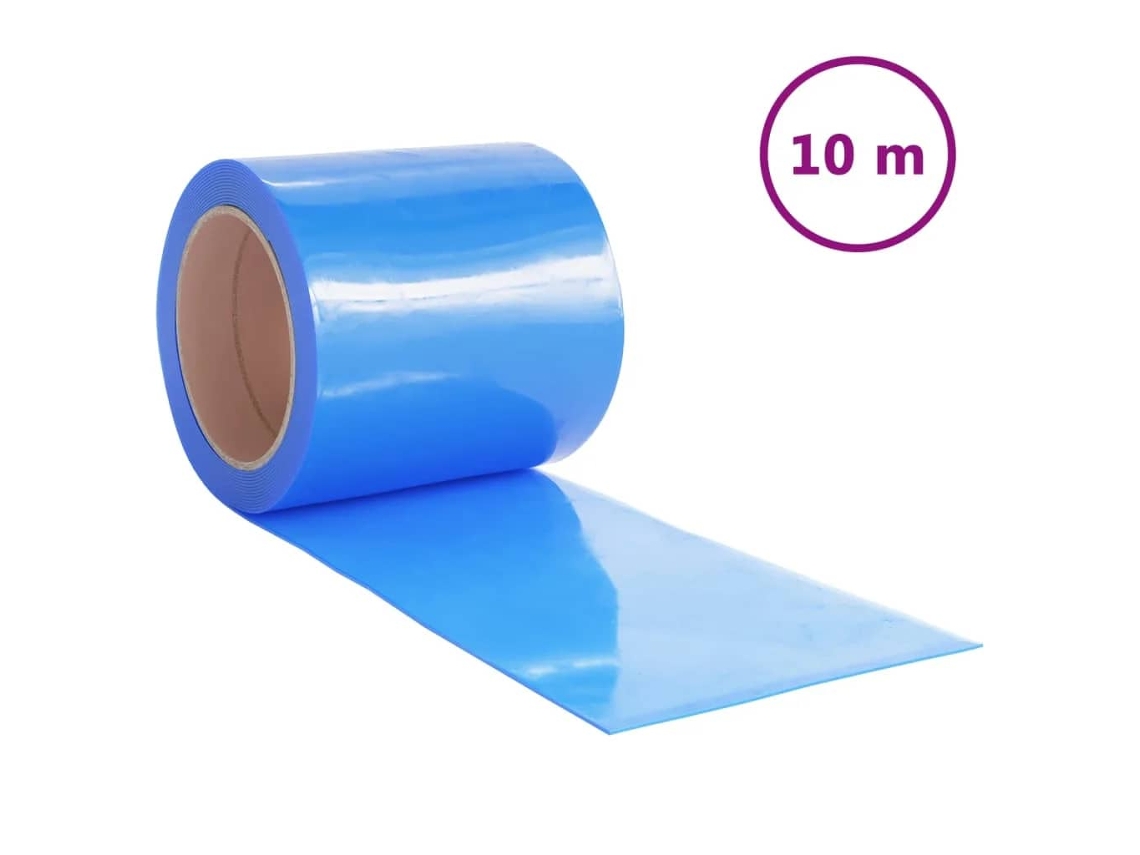 Maison Exclusive - Cortina De Porta 200 Mm X 1,6 Mm 10 M Pvc Azul