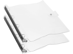 Conjunto De 2 Pastas Transparentes Recarregáveis Para Cadernos, Ideais Para Capas De Agendas Ou Diár Gokoco