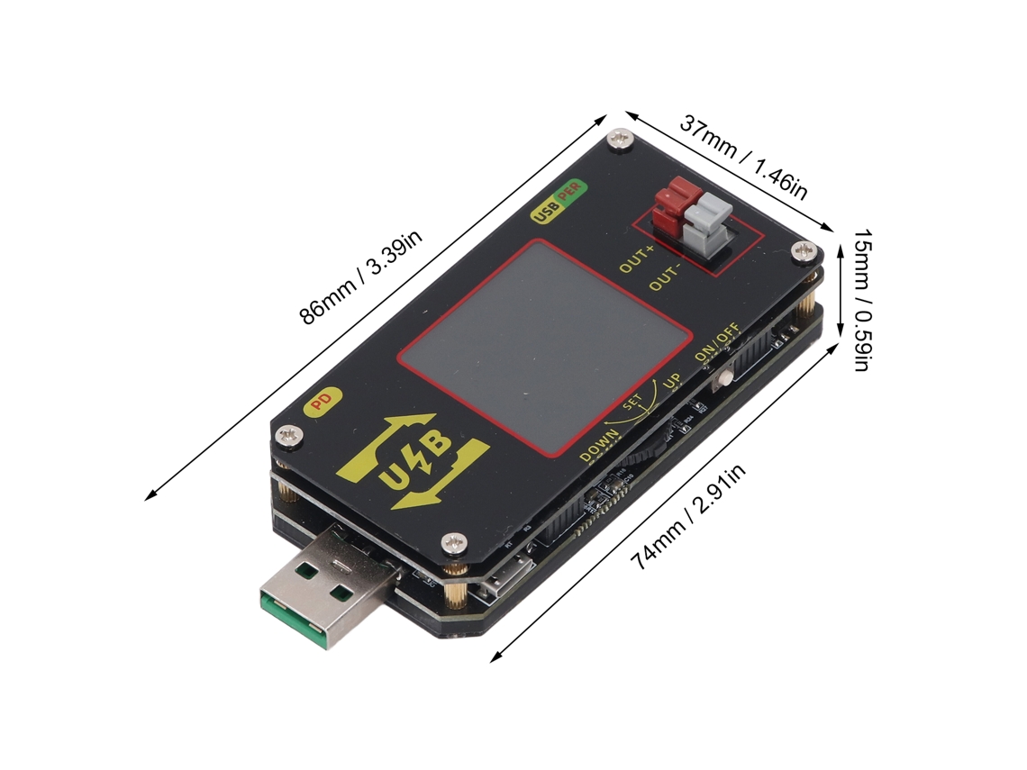 2026yncm-tester USB 3.0 com tela LCD de 1,44 polegadas, medidor de tensão e corrente, protocolo de carregamento rápido.