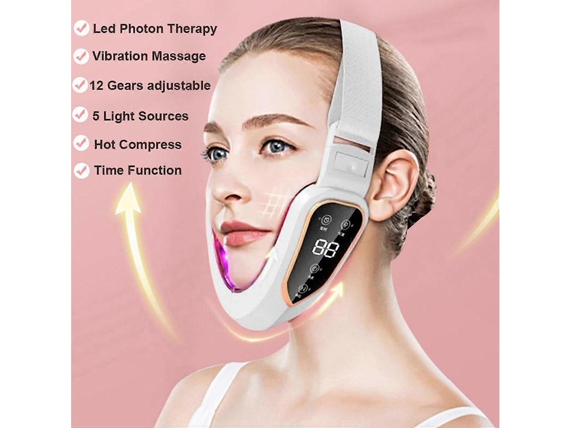 Medidor de Beleza Facial Elétrico em V, Masajeador Moldador Estiramento Redutor Papada GOKOCO