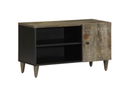 Vidaxl Móvel Tv Cinzento Claro 80x31,5x46 Cm Madeira Mangueira Maciça