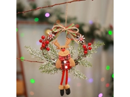 Decoração de Natal Porta Pendurada Decoração de Janela/Pequeno Galho Morto Guirlanda Velho Veado NANA