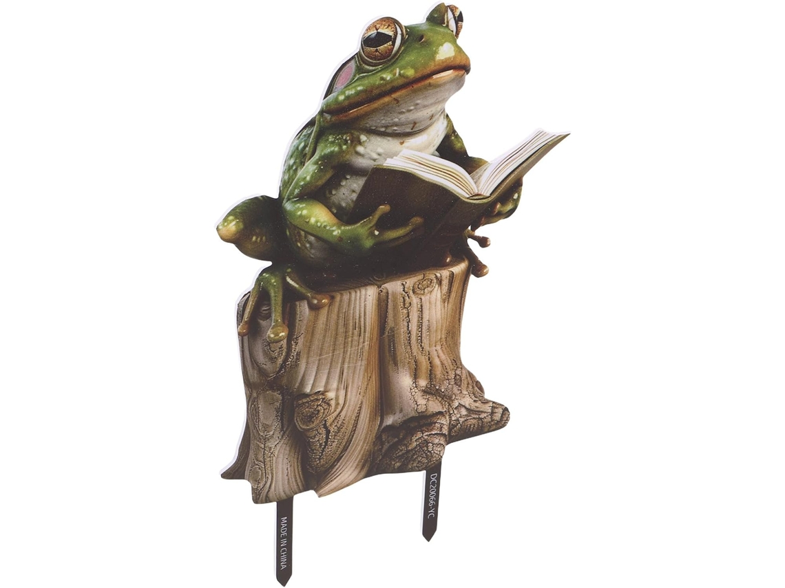 Kichouse Estatueta de Sapo Leve e para Jardim, Feita de Pvc para Uso Externo. Decoração Verde Exclusiva para Jardim, CHABERLU