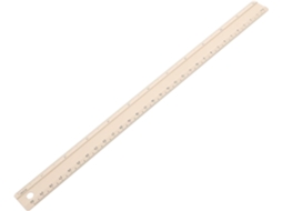 Régua Reta Transparente Nuobesty De 30 Cm, Em Liga Alumínio, Fácil
