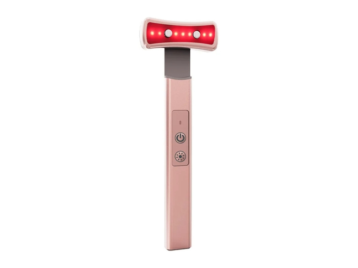 Terapia De Luz Vermelha Para Rosto Dispositivo De Terapia De Luz Led 6 Em 1 Para A Pele Dos Olhos Bastão Facial Com Massageador Facial Ba Yizhood