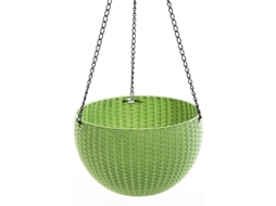 Vaso de Parede em Resina com Design de Rattan para Plantas | S/MARCA