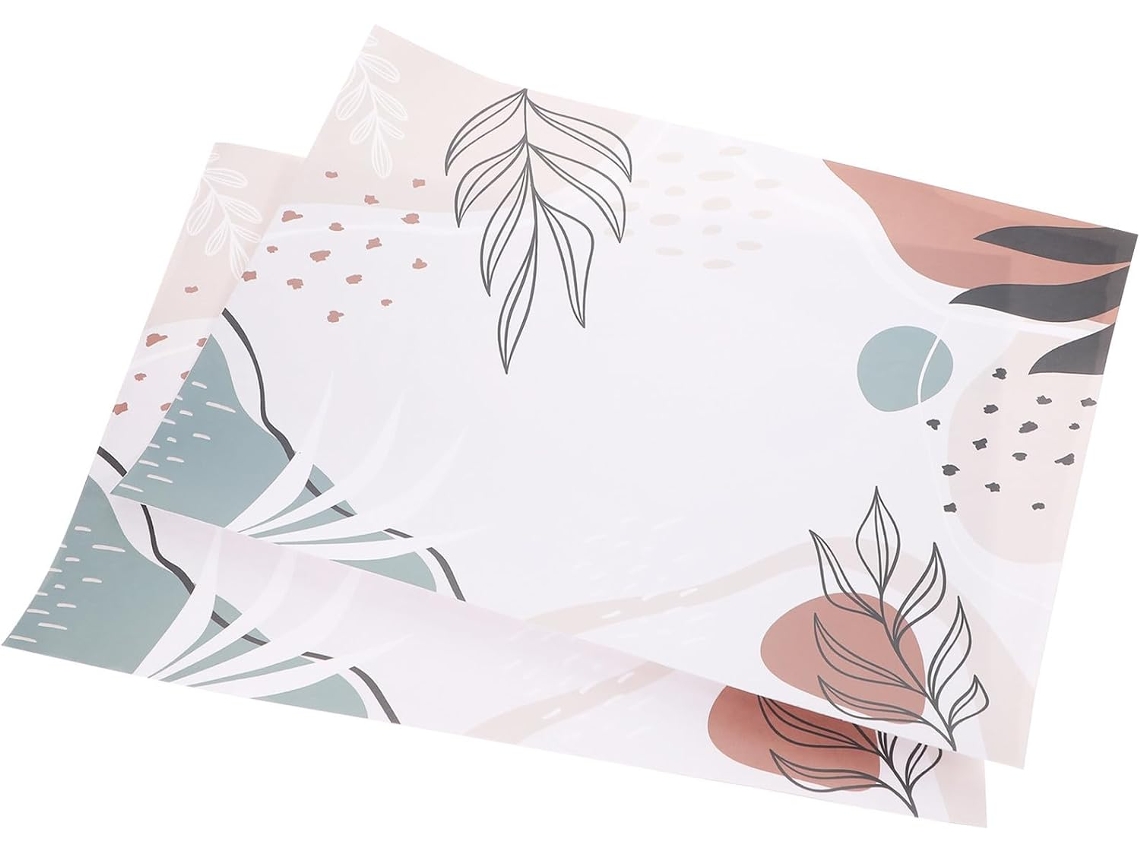 Adesivo Protetor De Pvc De 38 Cm (15 Polegadas) Com Estampa De Folhas