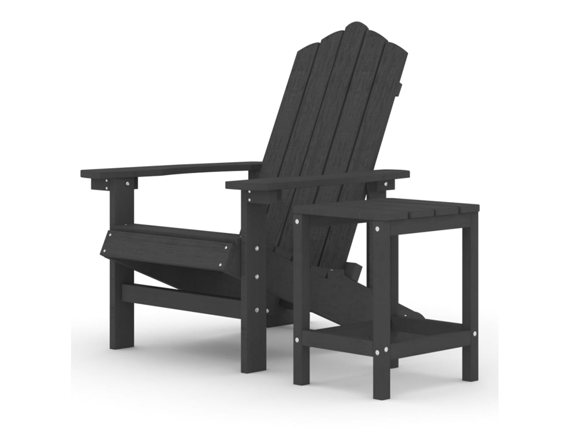 Maison Exclusive - Cadeira De Jardim Adirondack Com Mesa Pead Antracite