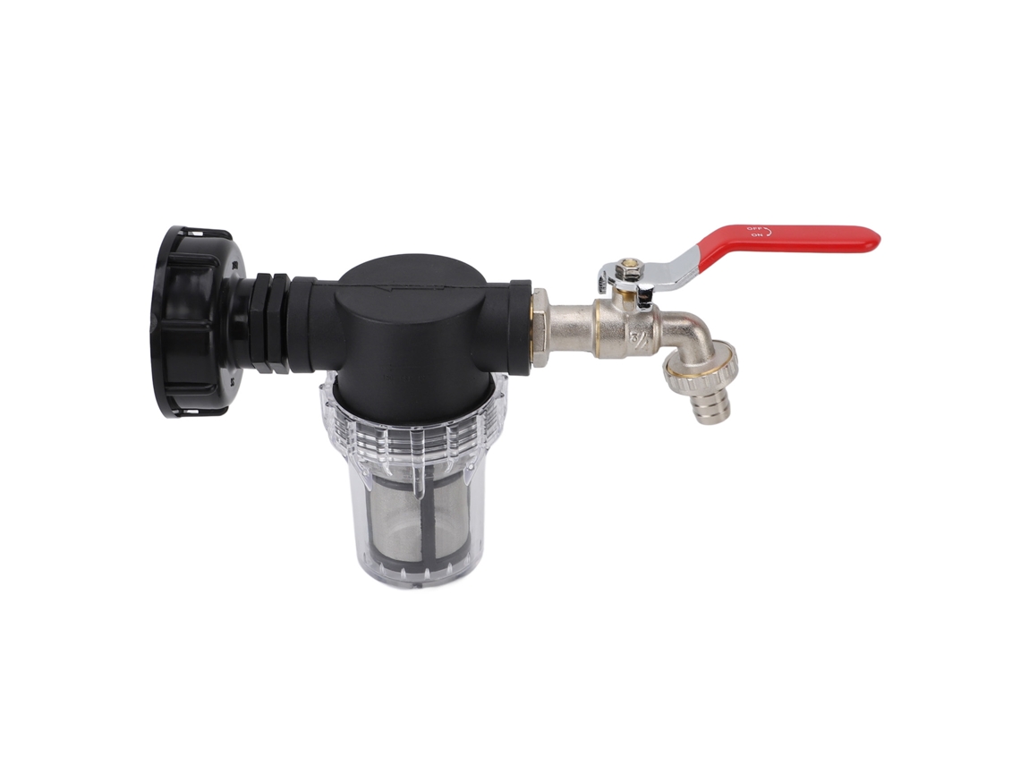Conector De Filtro Ibc Com Válvula G3/4 E Adaptador Mangueira