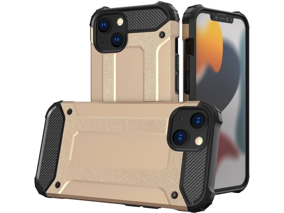 Capa iPhone 13 Mini LMOBILE Antichoque Dourado