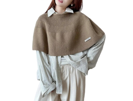 Cachecol De Mulher Giecy Capas Quentes Ponchos Xale Envoltório Pescoço Escritório Malha (tamanho Único)