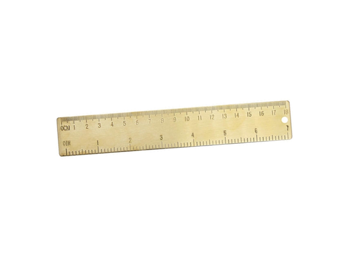 Régua Decorativa E Portátil De Latão Villcase Para Decoração Escolar