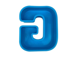 Molde De Letras Do Alfabeto Em 3d Para Bolo, Cera, Sabão E Resina - Azul - Reutilizável E Flexível G
