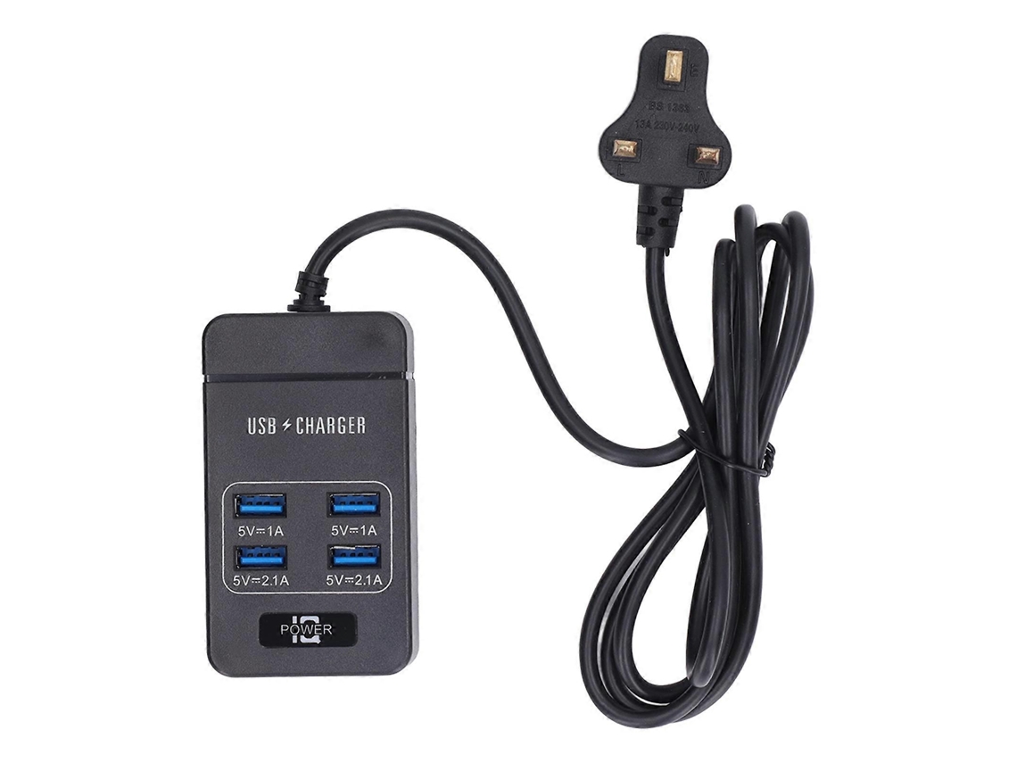 Mini Tomada Inteligente Usb Portátil Com 4 Portas, Carregamento Rápido, Para Mesa, Ideal Para Viagens, Plugue Do Reino Unido 230 240v Olysi Shop
