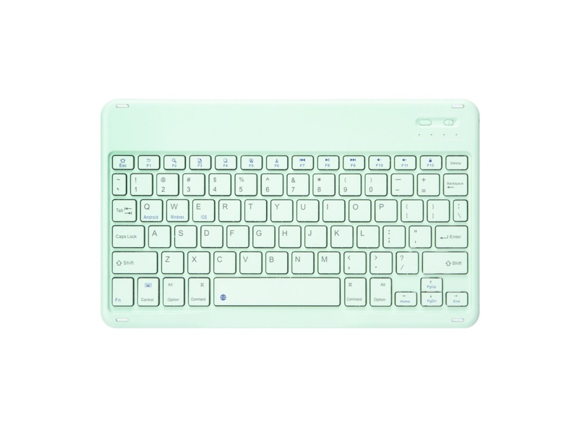 Teclado Bluetooth YUNZII de 10 Polegadas, Teclas Quadradas, Compatível com iPad, Lenovo, Huawei e Xiaomi, Sem Fio e Magnético, Verde Vibrant