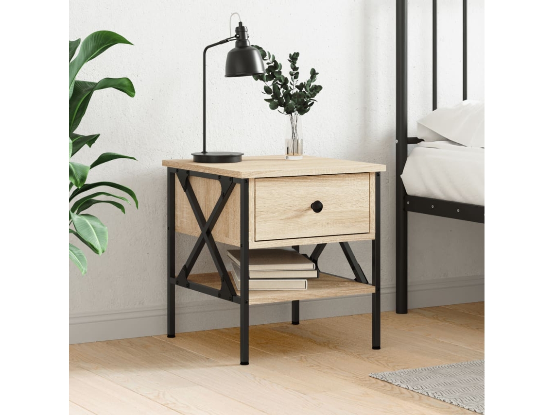 Vidaxl Mesa De Cabeceira 40x42x45 Cm Derivados Madeira Carvalho Sonoma