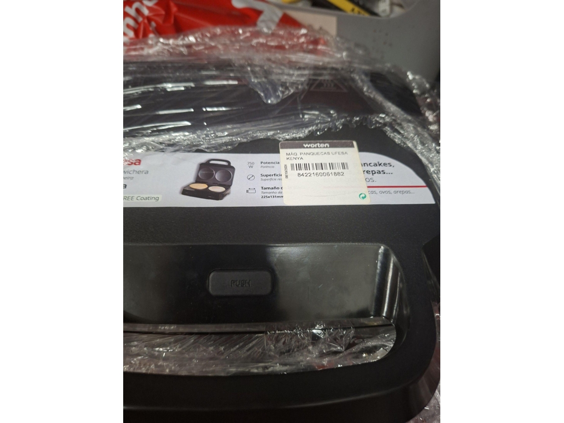 Máquina de Panquecas UFESA KENYA (Outlet Grade B - 750 W - Preto)