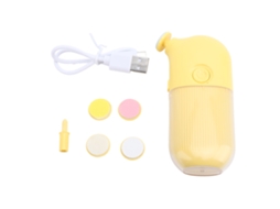 Kit de Cortador de Unhas 6 em 1 para Bebês com 6 Ferramentas de Substituição, Cortador Elétrico Recarregável via USB para Recém-Nascidos e Crianças Pequenas