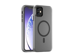 Capa Híbrida Translúcida Para Iphone 12 - Tpu E Pc Com Magsafe | Fosca - Preta