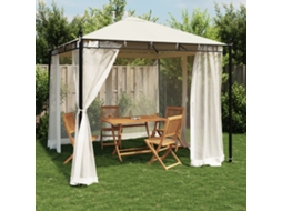 Vidaxl Gazebo Com Paredes De Malha 2,93x2,93 M Aço Creme