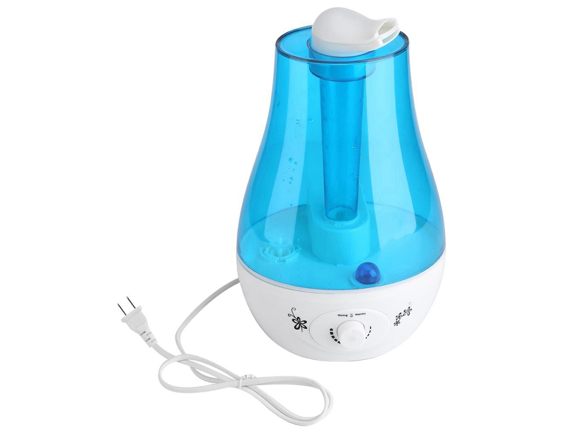 Umidificador ultrassônico 3L com luz LED para casa e escritório, purificador de ar com plugue americano