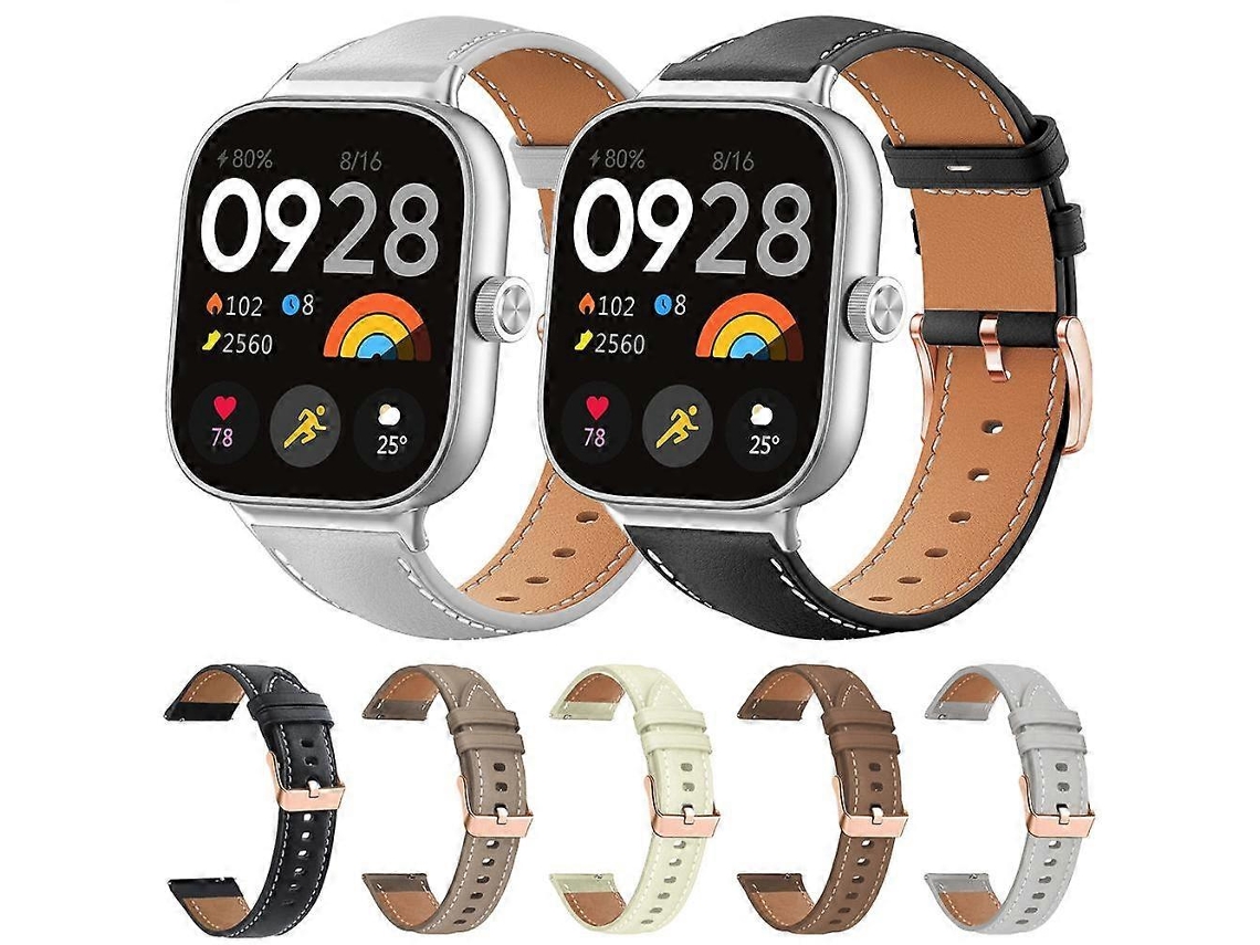Pulseira De Relógio Xdfind Em Couro Vegano De Grão Fino Com Fivela Em Ouro Rosa E Estampa De Tubarão Preto.