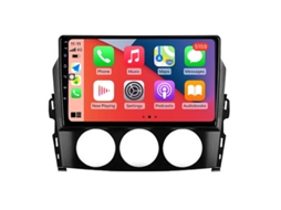 Auto Rádio Carro Bluetooth Autoradio 8GB RAM 128G ROM CarPlay Navegação GPS Ecrã Táctil RoverOne para Mazda MX-5 3 NC 2008-2015  