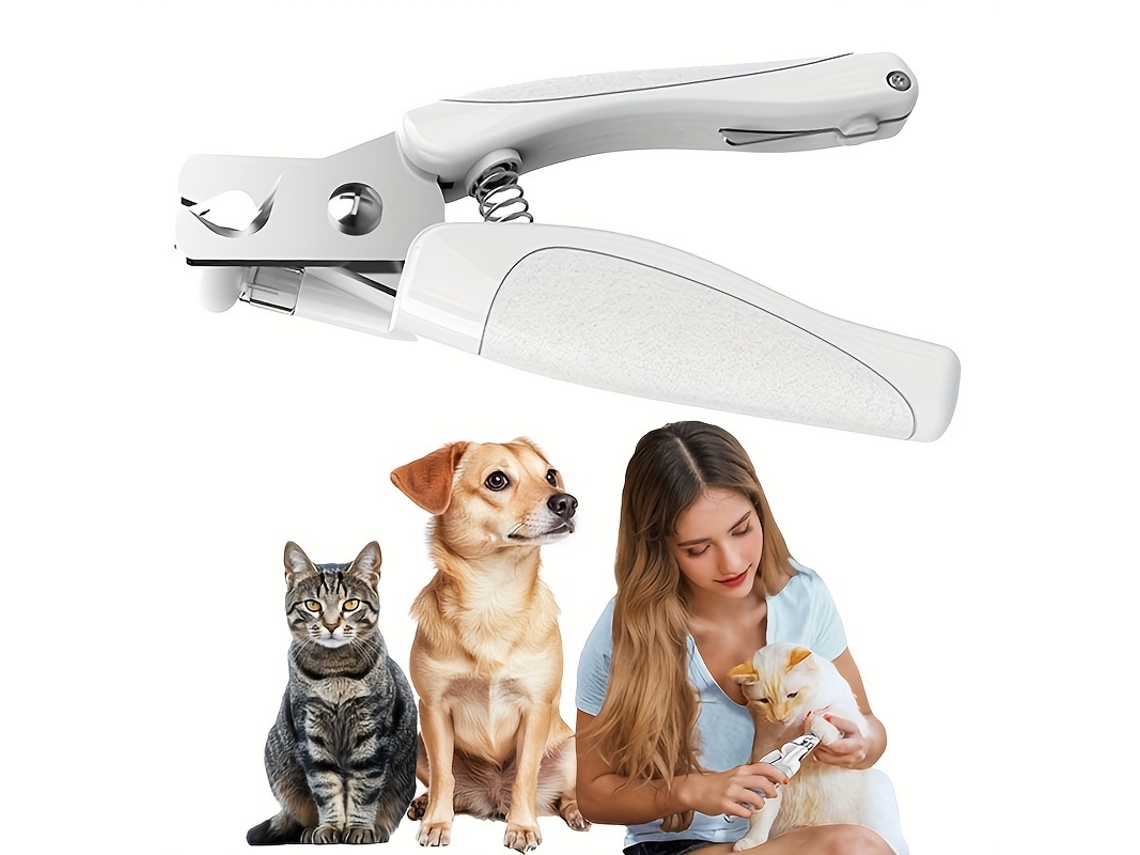 Tesoura Unhas Pet Led Usb Lixa