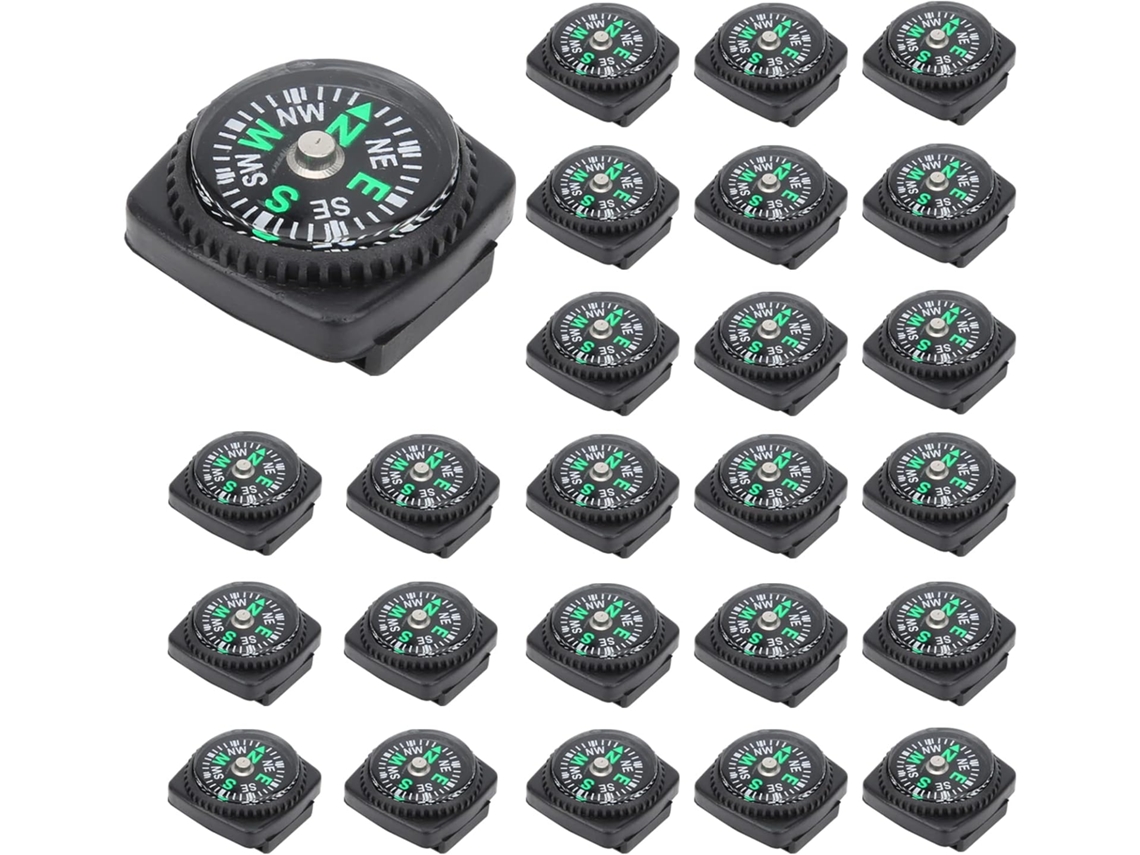 25 Peças de Botões Bússola, Mini Bússolas para Pulseira BRILVIBERA