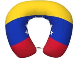 Travesseiro de Viag Espuma Viscoelástica com a Bandeira da Venezuela Suporte para o Pescoço 100 % Poliéster