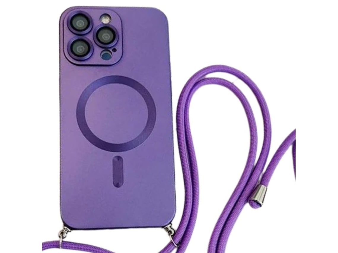 Capa com Cordão Magsafe Crossbody para VEANXIN Roxo