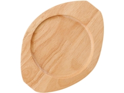 Apoio de mesa em madeira maciça com alforges, base com isolamento térmico, fácil de limpar.