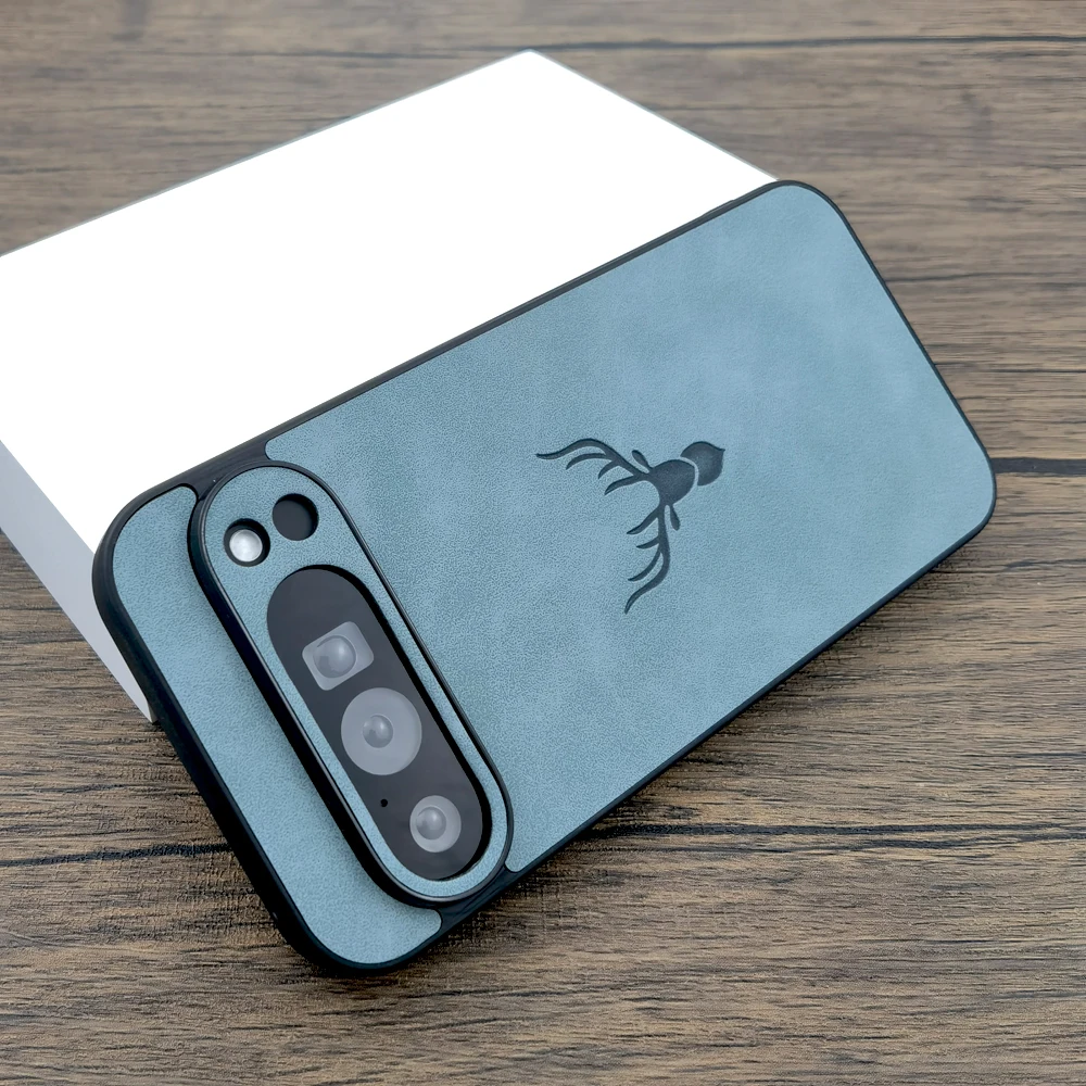 (azul-claro, Google Pixel 10 Pro Xl) Capa Com Acabamento Em Couro Fosco, Cantos Com Absorção De Impacto, Material Agradável Ao Toque