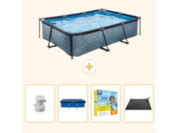 Exit-toys Piscina Exit Retangular - Efeito Pedra - 300x200x65 Cm - 5-peças S234