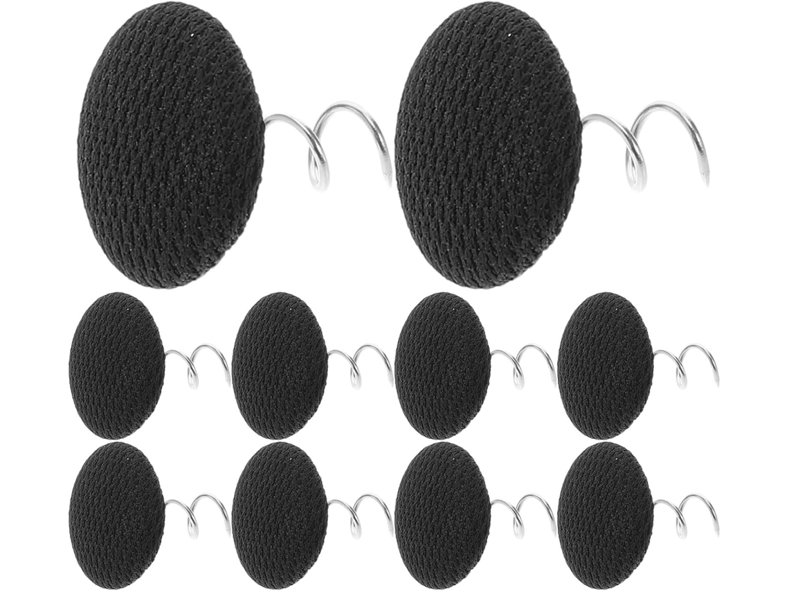 Clipes Para Lençol Kesyoo, 50 Peças, Prendedores De Metal 17mm, Revestimento De Tecido Preto, Antiderrapantes Para Saia