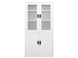 Armário de Escritório 90x40x180 Cm Aço Branco MAISON EXCLUSIVE