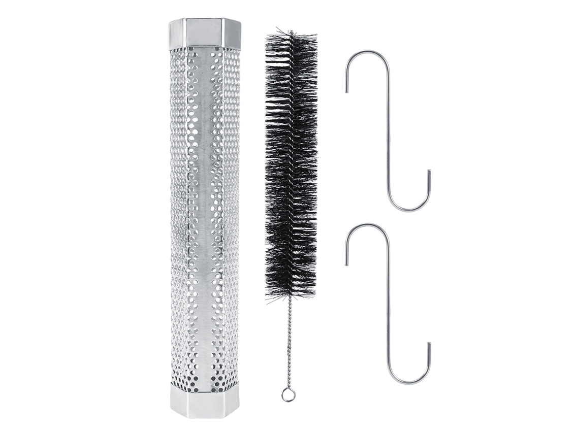 Tubo de Fumador Hexagonal em Aço Inoxidável para Churrasco | S/MARCA