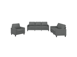 Sofa Set, Sofa Sets Vidaxl Cinzeto Tecido (n/a)