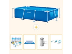 Intex Piscina Com Estrutura Retangular - 300x200x75 Cm - 5-peças S20837