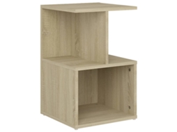 Mesa Cabeceira 35x35x55 cm Derivados da Madeira Carvalho Sonoma MAISON EXCLUSIVE
