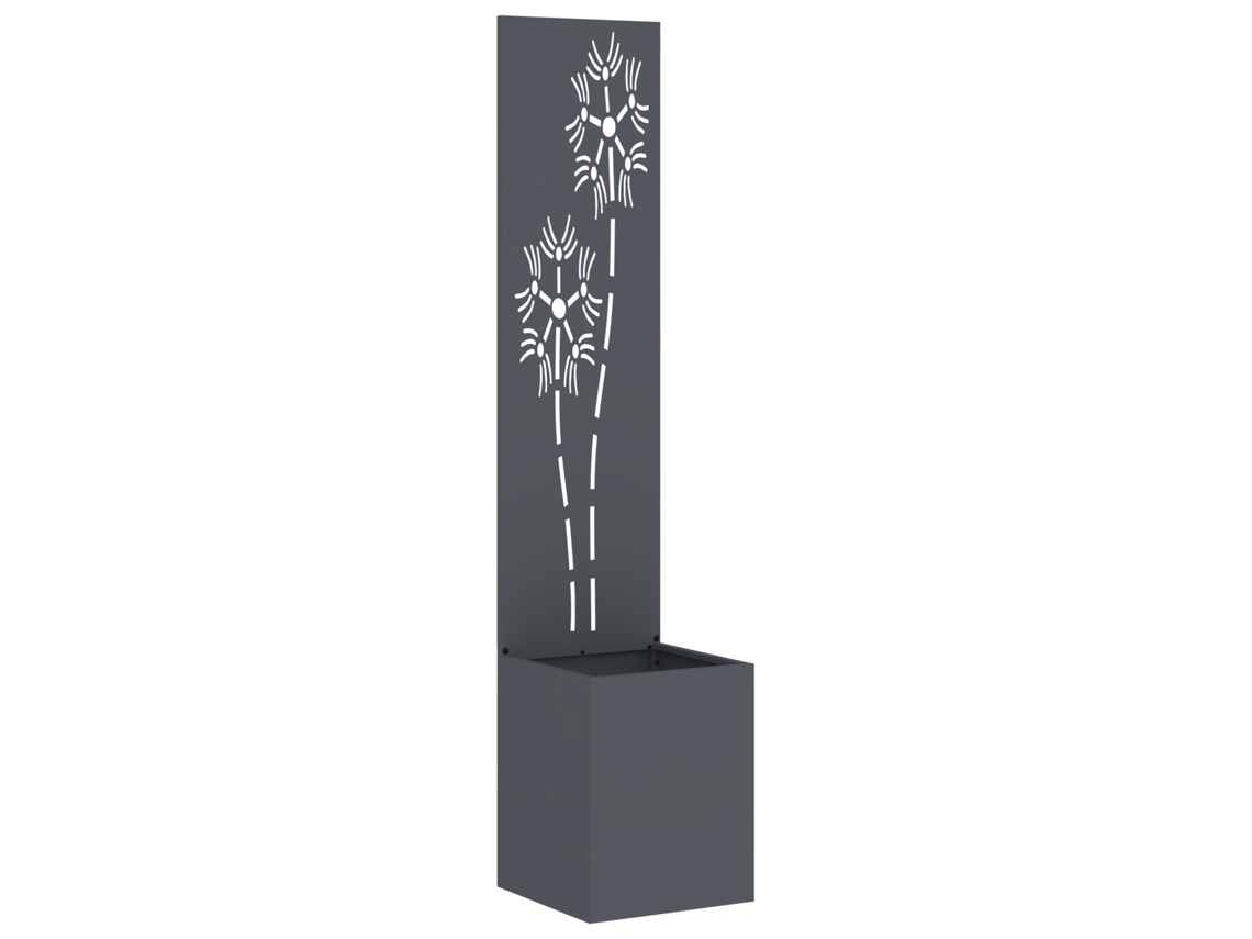 Conjunto 1 Tela De Jardim Vidaxl Antracite Aço (32 X 32 X 150 Cm)