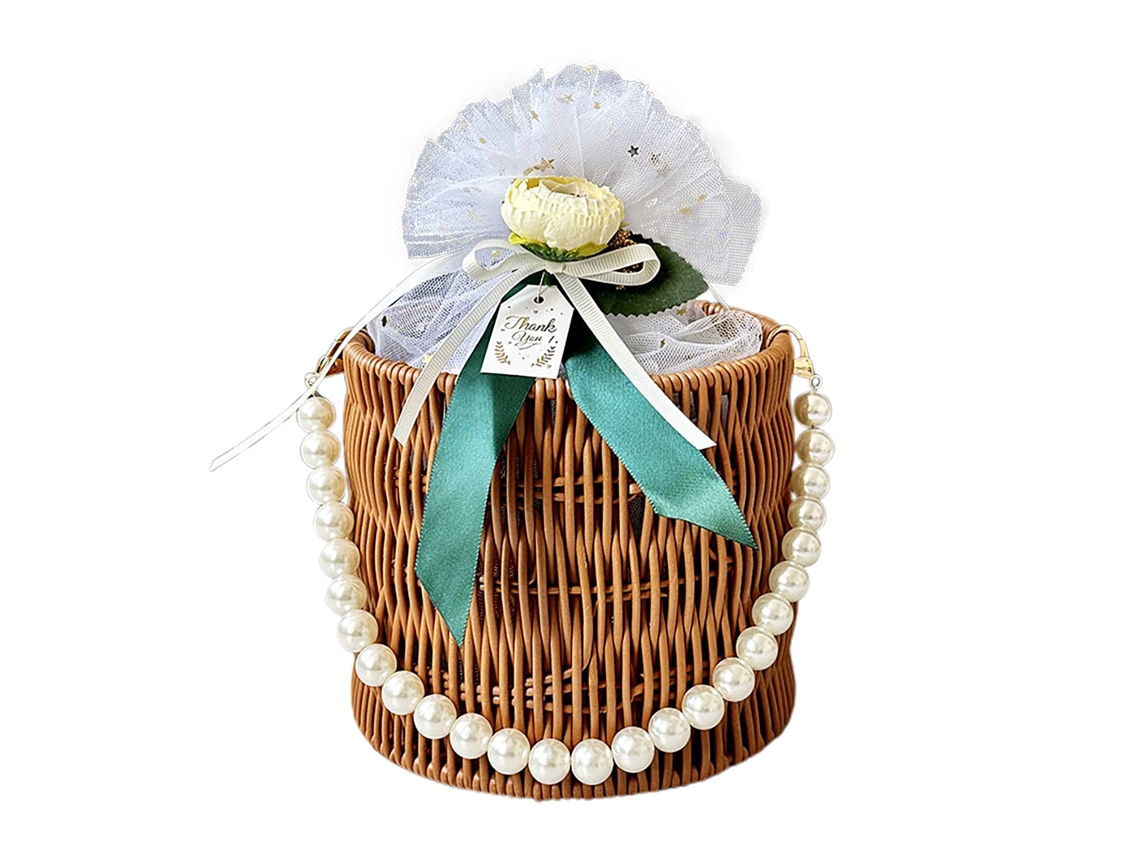 Cesta Tecida À Moda Presente Decorativo Prático